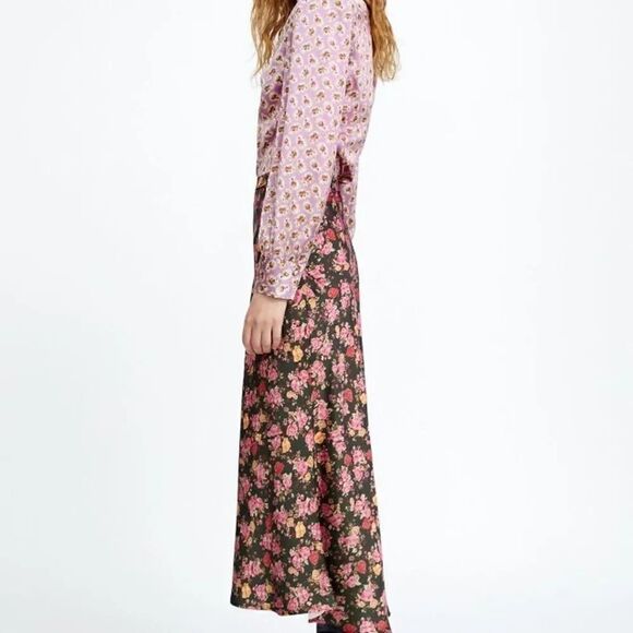 ZARA FLORAL PRINT SKIRT - Picture 6 of 10